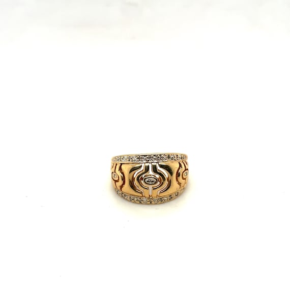 14K Yellow Gold .25CT Diamond Ring - image 1