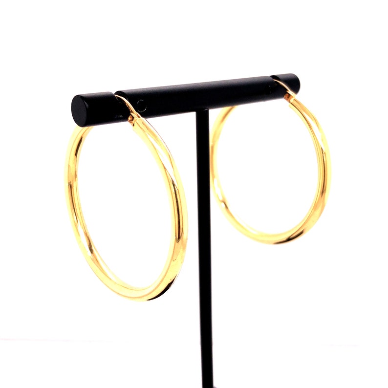 14K Yellow Gold 1.5 Hoop Earrings