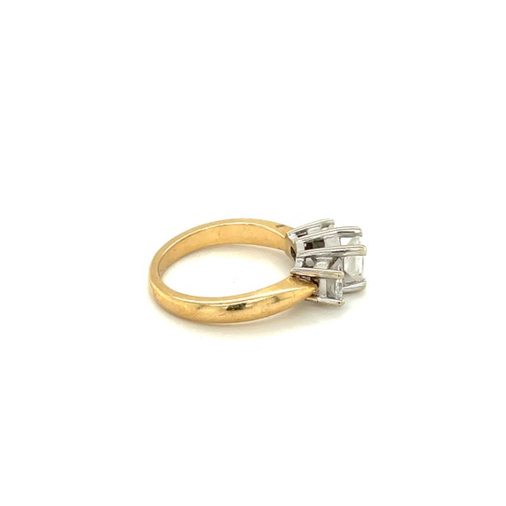 14K Yellow Gold Princess cut Diamond Ring - image 5