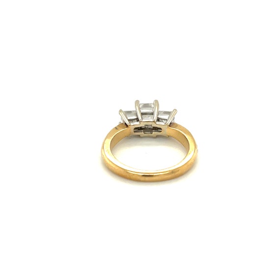 14K Yellow Gold Princess cut Diamond Ring - image 4