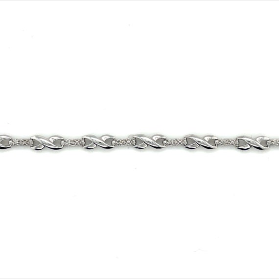 10k white sale gold diamond bracelet