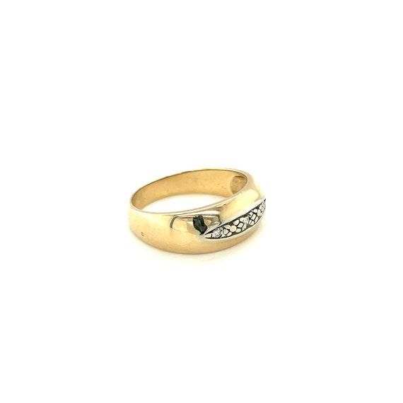 14K Yellow Gold Diamond Band - image 6