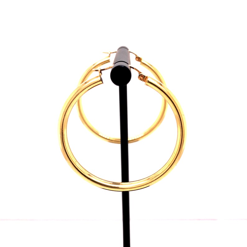14K Yellow Gold 1.5 Hoop Earrings