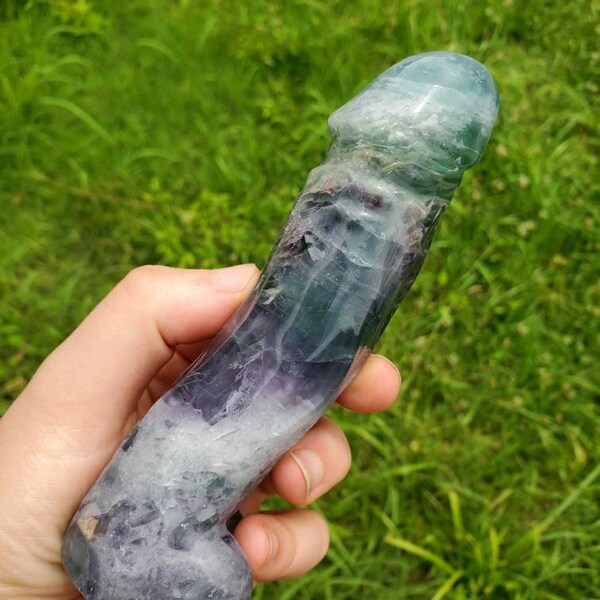 Fluorite penis, Fluorite dildo, Fluorite phallus, Fluorite, crystal penus, crystal dildo, Fluorite phallus, dildo, phallus, penis carving