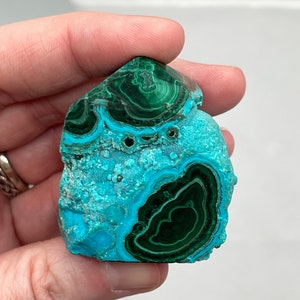 Malacolla Crystal Tower, Chrysocolla and Malachite Botryoidal Crystal, Natural Stone, Crystal Point, Healing Energy, Crystal Collection