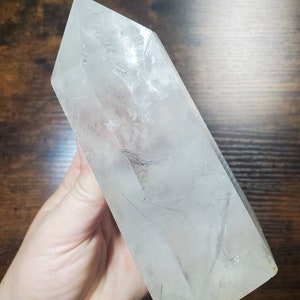 Tourmilated quartz tower with phantom, Tourmilated quartz, quartz tower, quartz, Tourmaline, black tourmaline, Tourmilated
