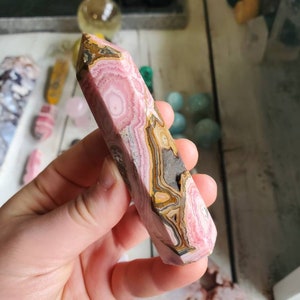 Rhodochrosite tower, large Rhodochrosite tower
