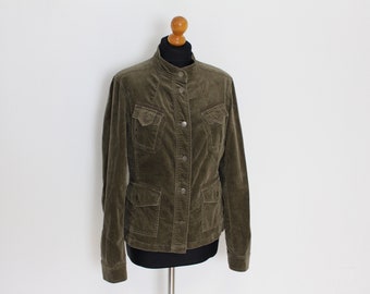 velvet mandarin collar jacket