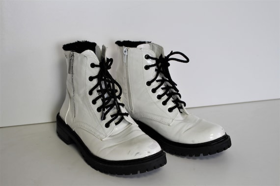 White Leather PEPE JEANS Leather Lace up - Etsy