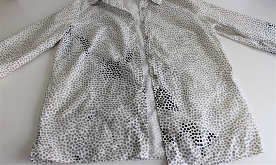 Marimekko Shirt Polka Dot Blouse Gray white Polka… - image 6