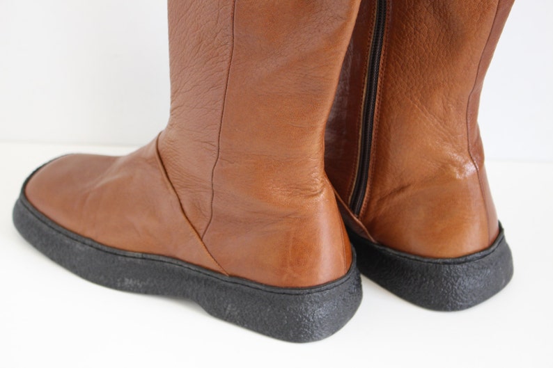wide calf boots camel color
