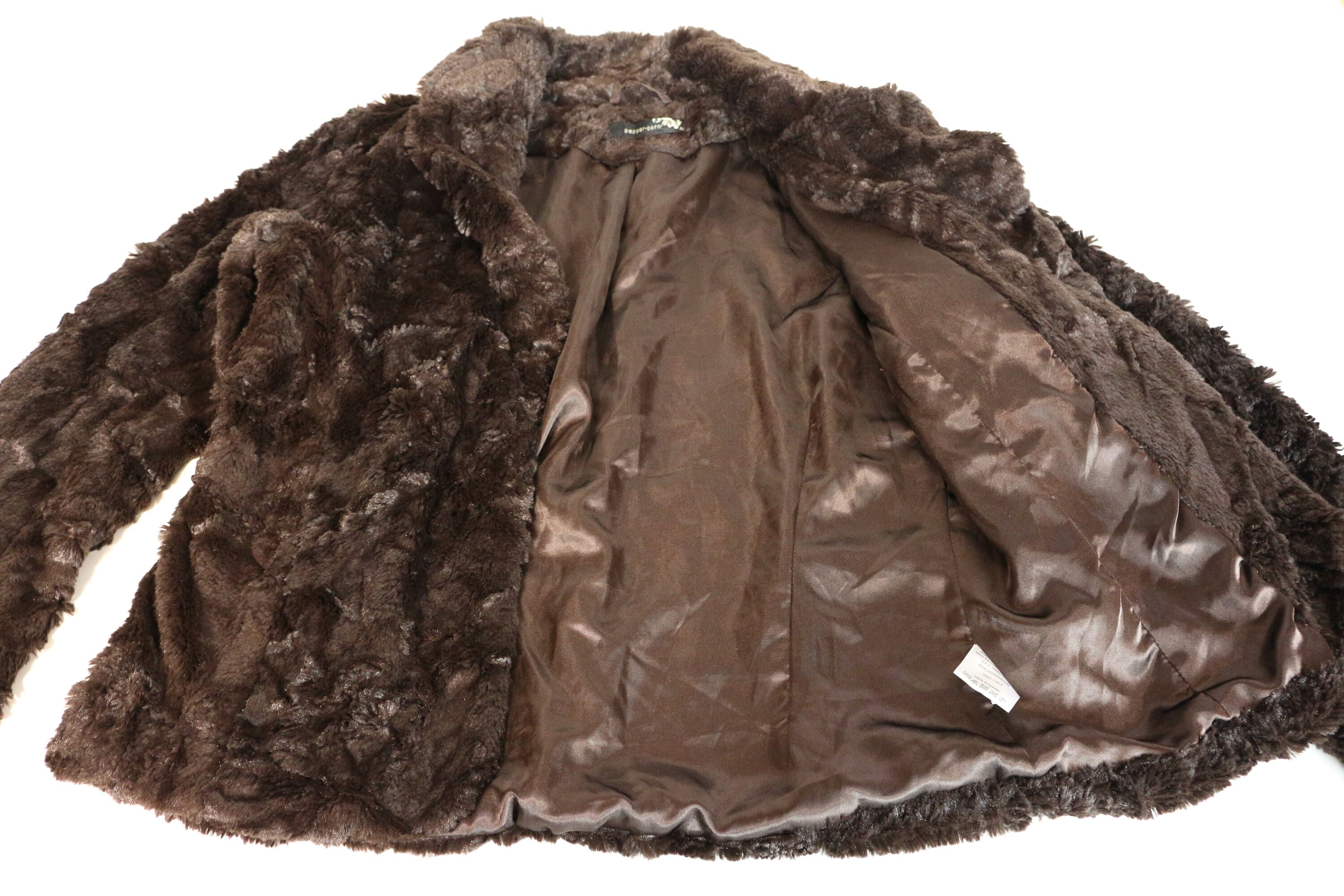 Sherpa Coat PEPPERCORN 90s Fuzzy Jacket Vintage Brown Chunky Coat Faux