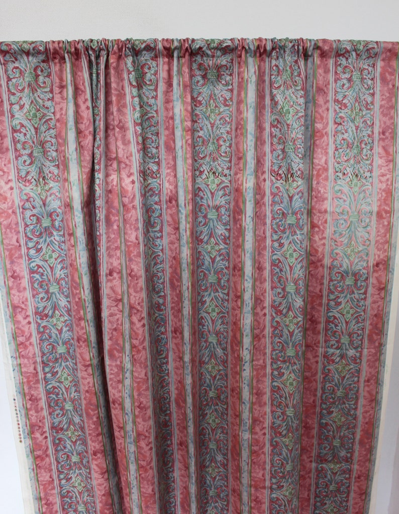 Vintage Cotton Fabric CROWSON Cotton Curtain Fabric NEPHELE Etsy 日本