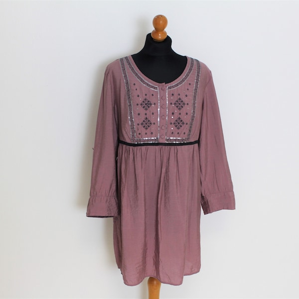 Dusty Rose Peplum Shirt And Chino Pant Set