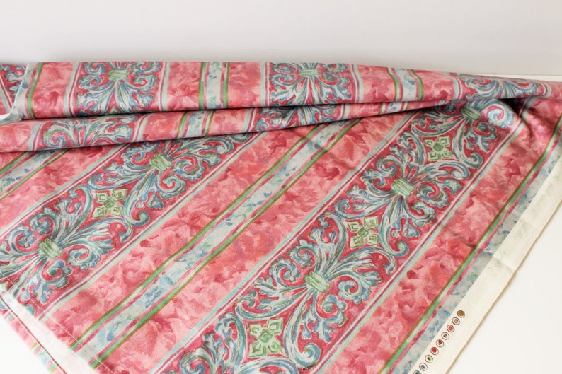 Vintage Cotton Fabric CROWSON Cotton Curtain Fabric NEPHELE Etsy 日本