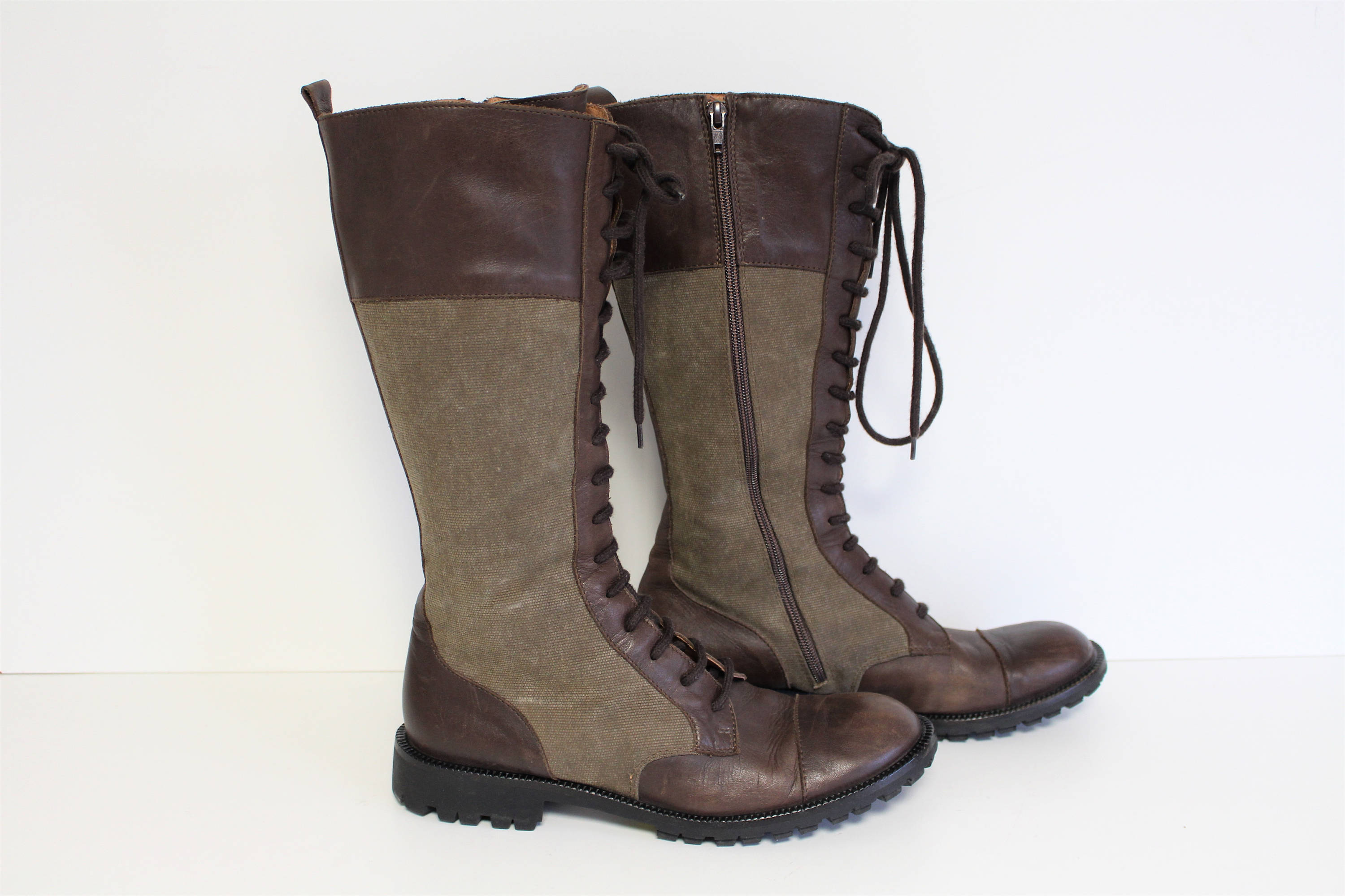 Marrón cuero Riding botas NOA NOA Canvas cuero Lace up botas Knee High Granny botas Jodie botas Antique Marrón Us 10.5 Eur 41 UK 7.5 Marrón cuero Riding botas botas botas NOA NOA Canvas cuero Lace up botas Knee High Granny botas Jodie botas Antique Marrón Us 10.5 Eur 41 UK 7.5 a1b2bf