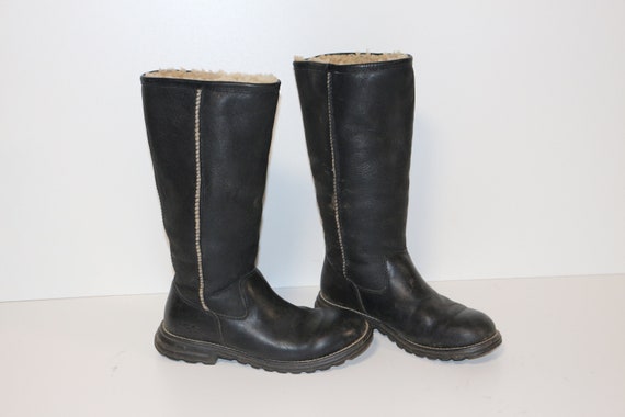 UGG laarzen Zwart UGG Pull on Boots Vintage eur 37 us 6 uk 45 - Etsy België