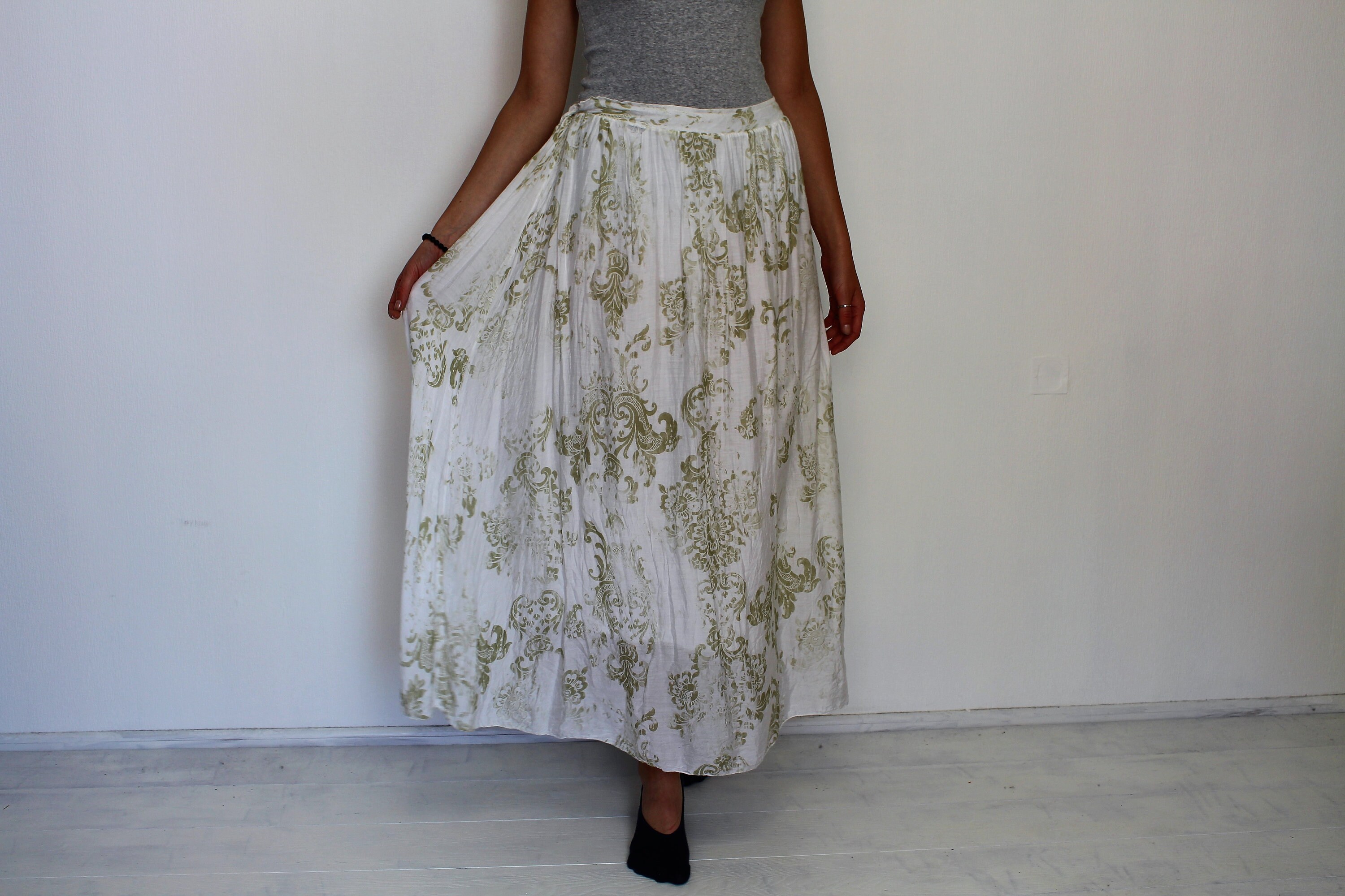white boho skirts