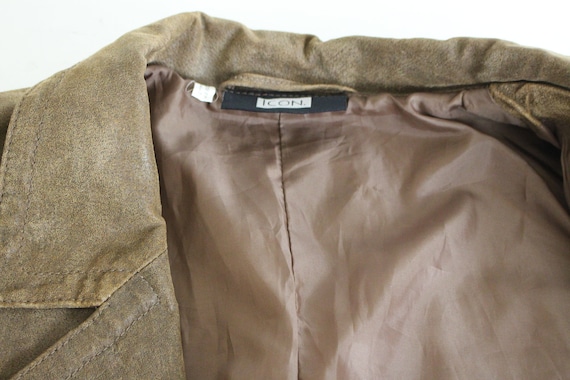 Brown Leather Jacket Light brown suede Coat 70s  … - image 7