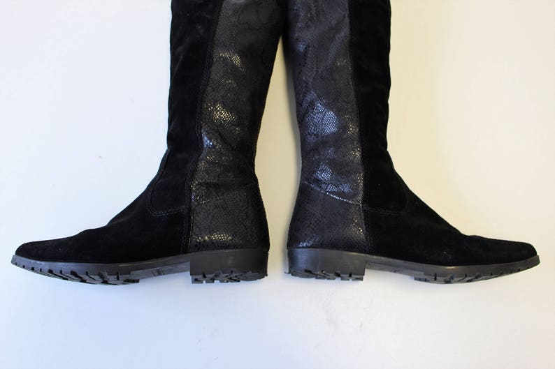 Tamaris Stiefel Gr. 40 Leder Wildleder schwarz Tamaris Stiefel Gr. 40 Leder Wildleder schwarz