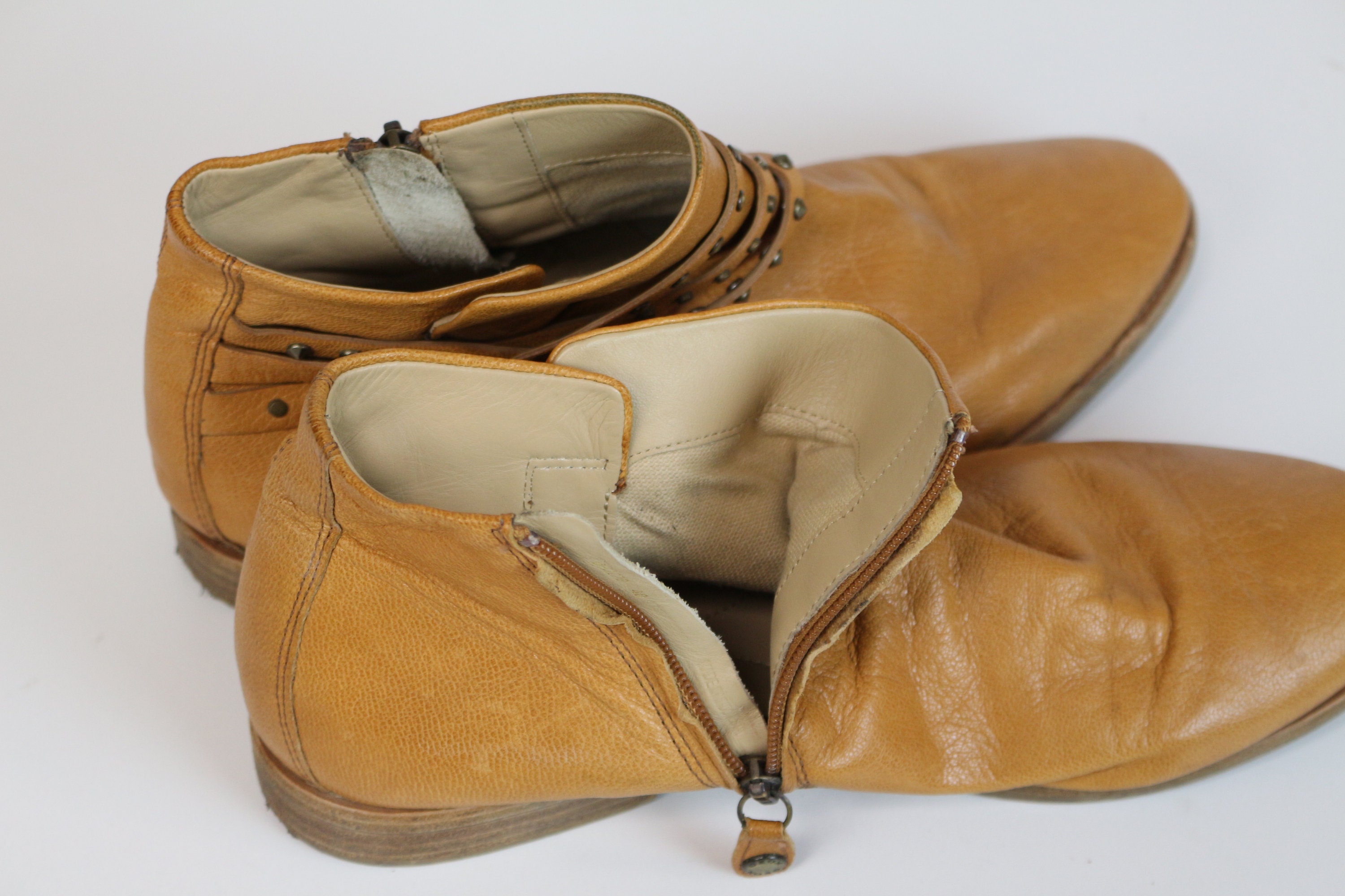 Brown Cowboy Ankle Boots GEOX RESPIRA Woman Brown Western Etsy