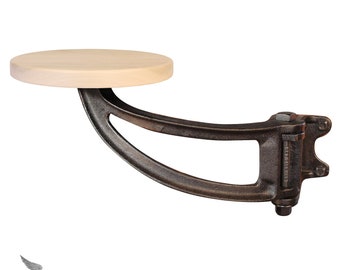 Wall Mounted Cast Iron Alder Swing Out Bar Stool Seating Etsy