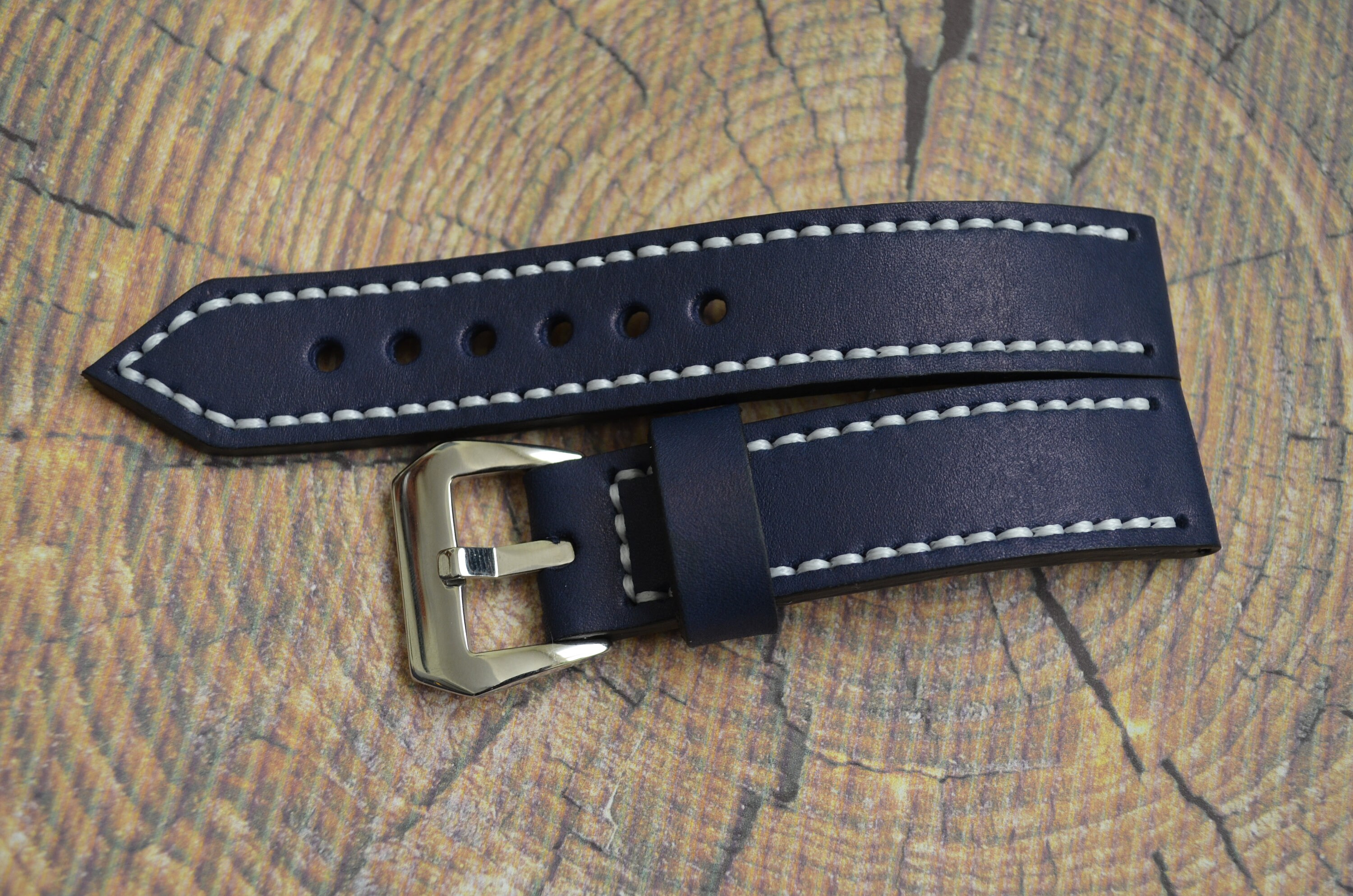 Leather Watch Strap Watch Strap Blue Wrist Watch Band Watch - Etsy