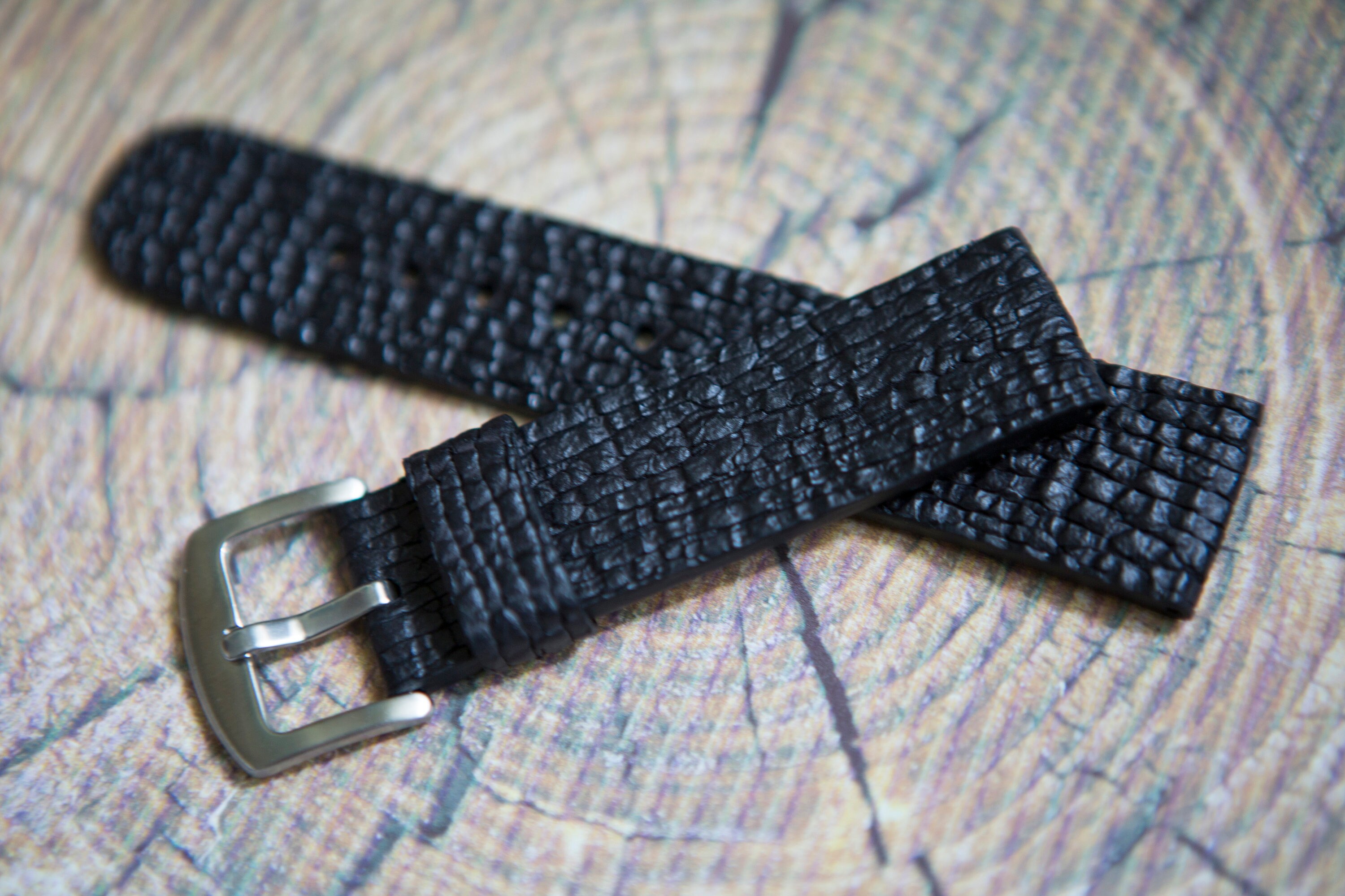 Leather Watch Strap Black Wrist Watch Band Bracelet Handmade - Etsy