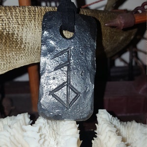 Hand Forged Viking Bind Rune Necklace/charms/amulet Luck, Love, Wisdom ...