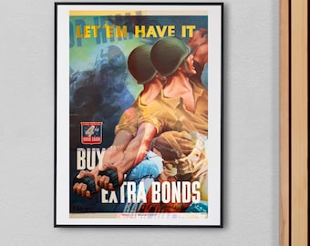 Vintage WWII Graphic Collage Poster