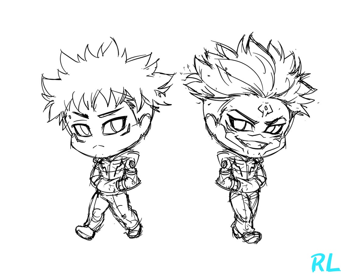 Yuji Itadori x Sukuna pin set Preordenar | Etsy