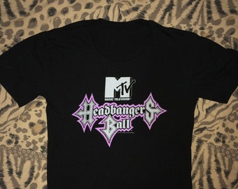 RARE Vintage 1991 MTV Headbangers ball t-shirt