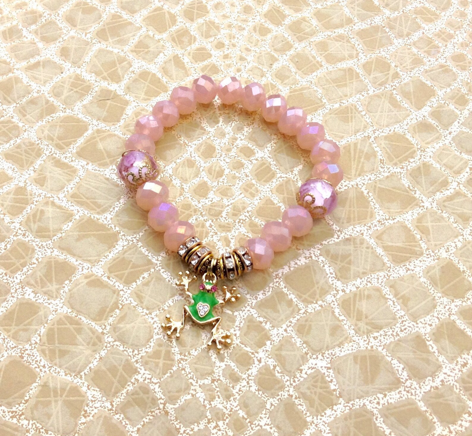 Frog Charm Bracelet Etsy