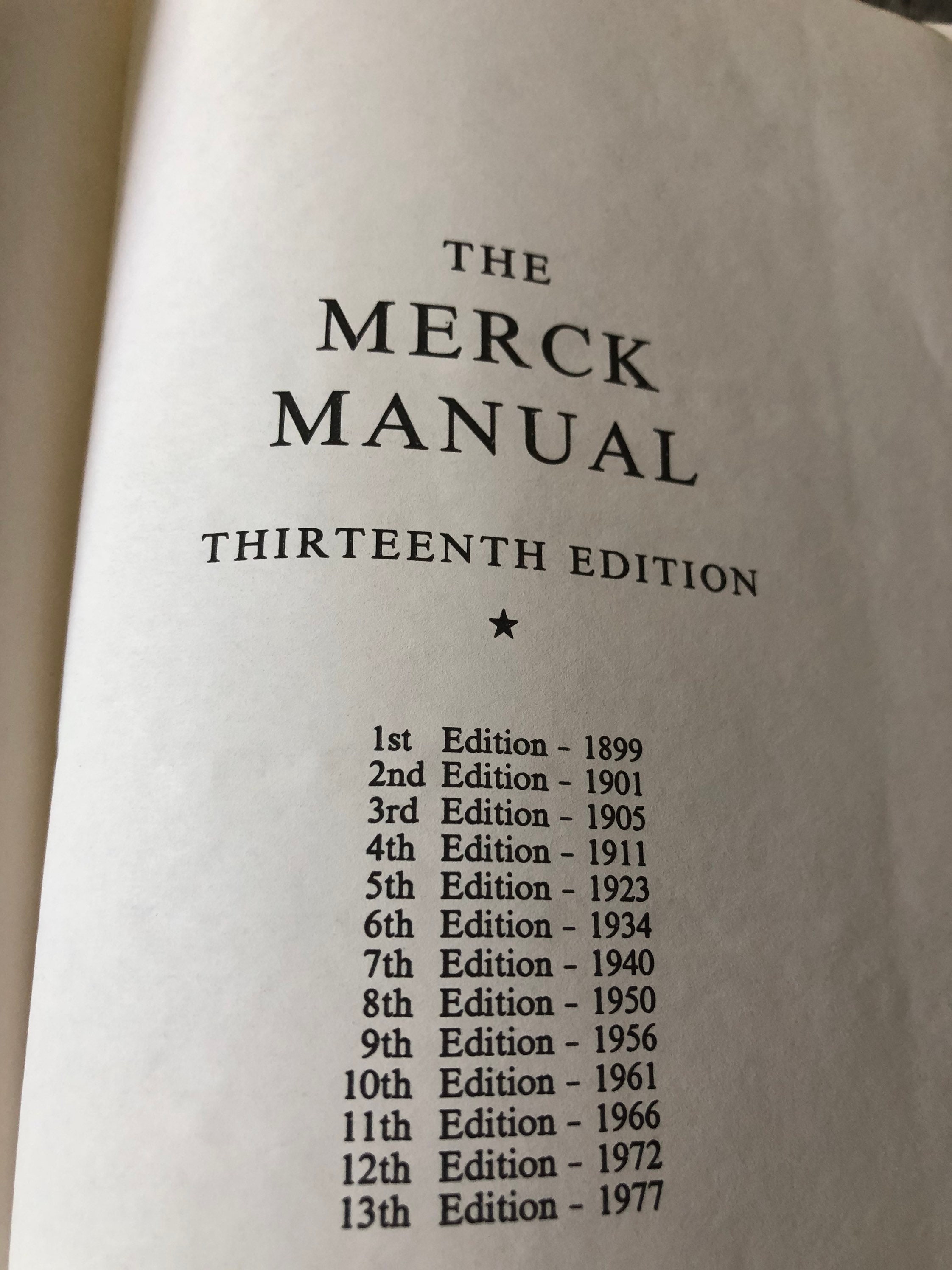 The Merck Manual of Diagnosis and Therapy Thirteenth Edition Etsy
