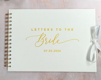 Letters to the Bride A4 Scrapbook Album - Real Foil - Ribbon Tie - Copper Coil