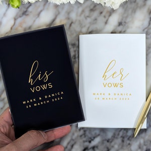 Personalisiertes Ehegelübdebuch Set - His & Hers - A6 - Echte Folie