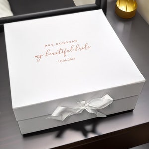 Meine schöne Braut Geschenkbox - XL - Hochzeitsgeschenk - Personalisiert - Echte Folie