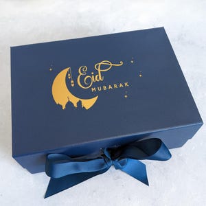 Eid Mubarak Ramadan Gift Hamper Box - Multi Size | Green | Navy