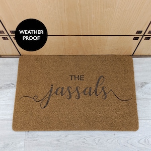 Personalised Doormat New Home Gift For Indoor and Outdoor Use Weatherproof Elegant