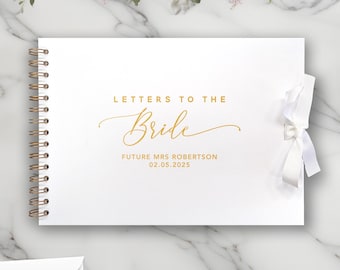 Personalised Letters to the Bride Scrapbook + Envelopes Add On | Bridal Shower Wedding Keepsake | A4 Guest Book & Memory Album