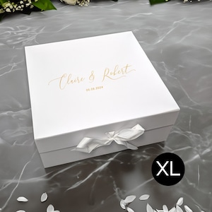 Personalisierte Hochzeitsgeschenkbox - Extra Groß - für Jungvermählten und Jubiläen