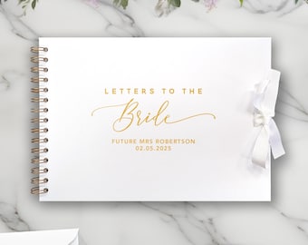Personalised Letters to the Bride Scrapbook + Envelopes Add On | Bridal Shower Wedding Keepsake | A4 Guest Book & Memory Album