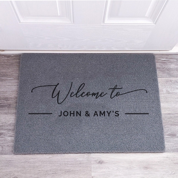 Personalised Welcome Doormat | Home Gift | Indoor and Outdoor Use | Weatherproof