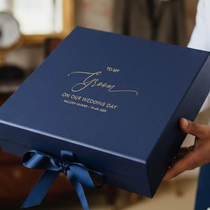 Groom Gift Box | Wedding Gift for Groom | To My Groom Gift Box | Personalised Wedding Keepsake Box (Large)