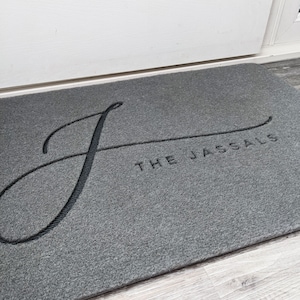 Personalised Doormat | Grey | Home Gift | Indoor and Outdoor Use | Weatherproof