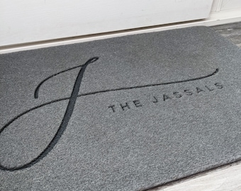 Personalised Doormat | Grey | Home Gift | Indoor and Outdoor Use | Weatherproof