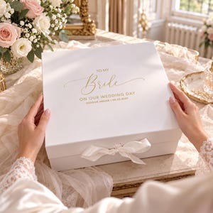 Personalisierte Hochzeitserinnerung für meine Braut | Weiß – XL – Echtfolie