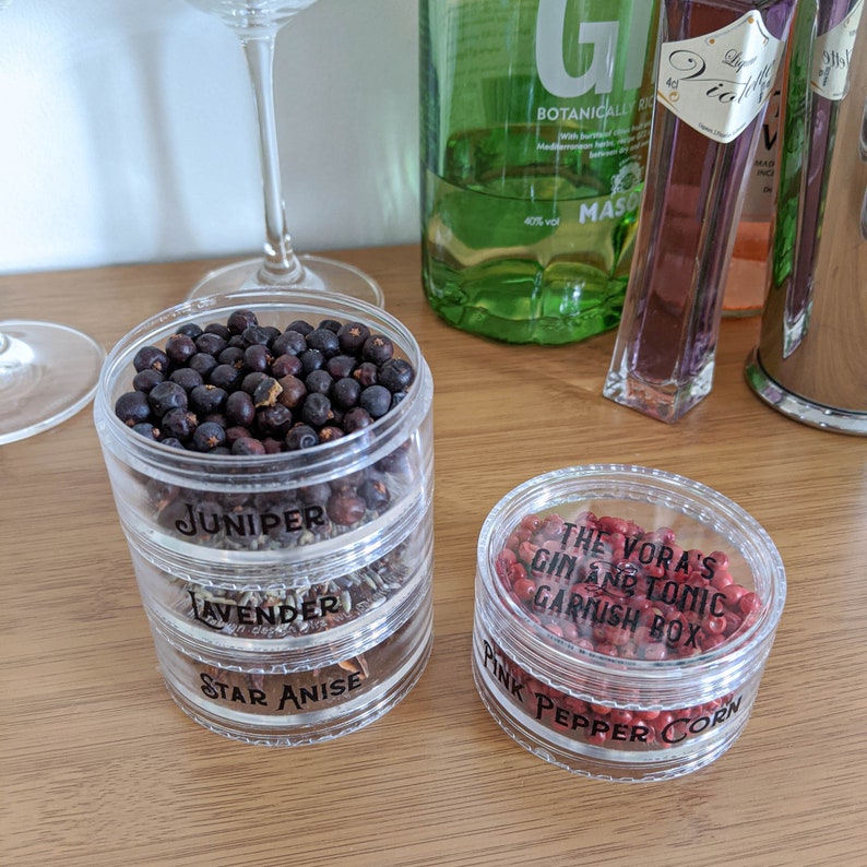 Personalised Gin Garnish Box G&T Spice Organiser Ready to Etsy