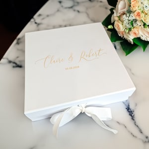 Personalisierte Hochzeitsgeschenkbox - Groß - für Jungvermählten und Jubiläen