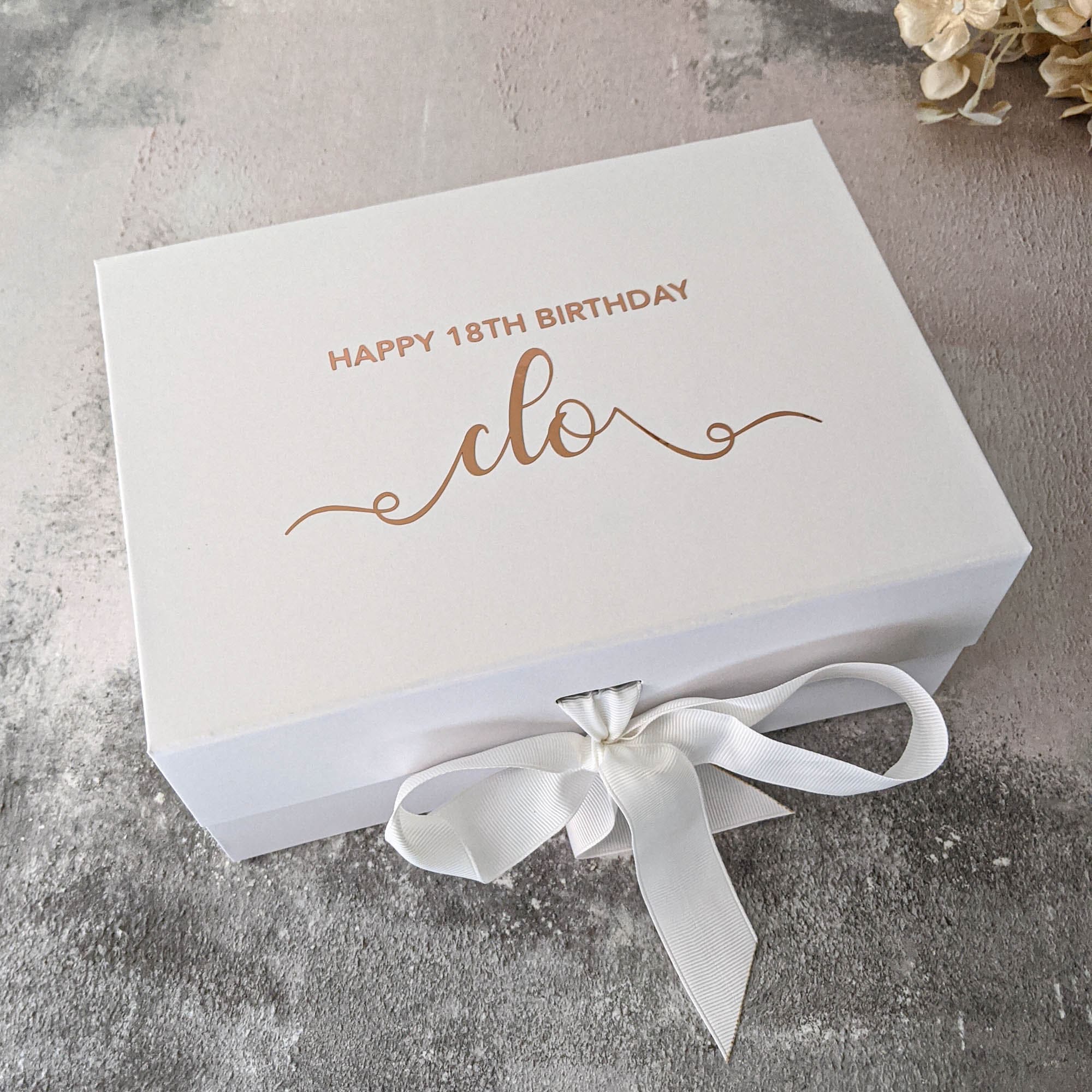 Personalised Birthday Gift Box Medium Anniversary Etsy